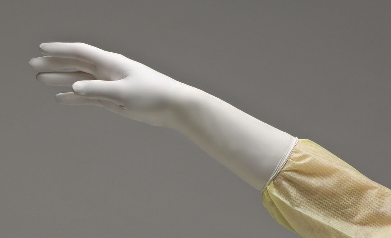 Gloves Surgical NitriDerm® Size 6.5 Sterile Pair Nitrile Extended Cuff Length Fully Textured White Chemo Tested (50PR/BX 4BX/CS) by Innovative Healthcare Corp., Inc.  ID 135265